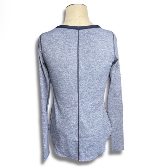 Lululemon Awesoma Henley Long Sleeve In Heathered Inkwell - Picture 3 of 13